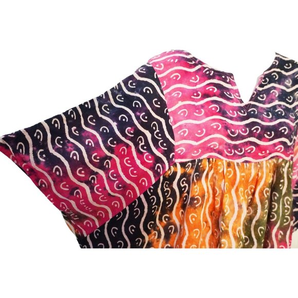 Tie Dye Dress, Maxi Dress, House Dress, Kaftan Dress, Hippie Dress, Boho Caftan - Picture 4 of 8